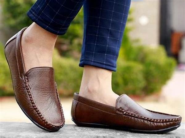 Durable Leather Work Loafers For Men