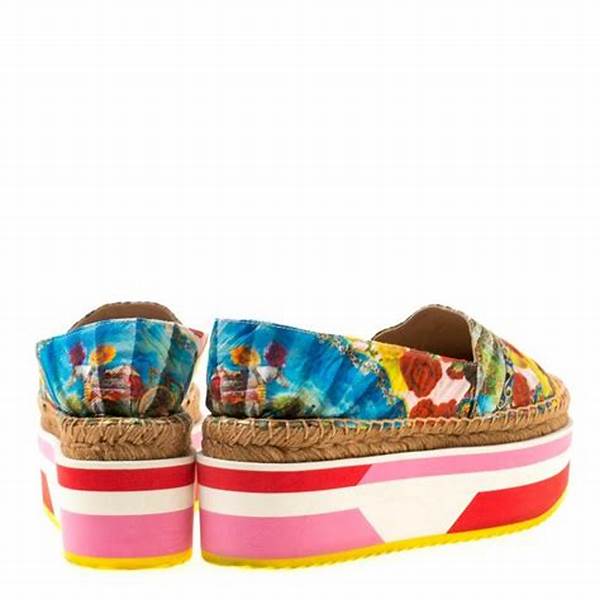 Multicolor Summer Platform Espadrilles